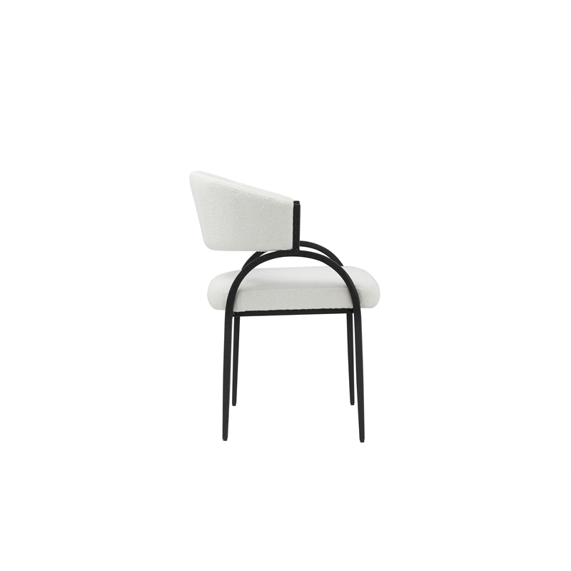 Sansa Dining Chair in Ivory Boucle