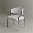 Sansa Dining Chair in Ivory Boucle