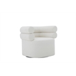 Julius Swivel Chair in Ivory Boucle