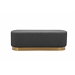 Century Bench in Champagne Gold and Black Boucle