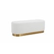 Century Bench in Champagne Gold and Ivory Boucle