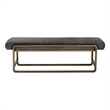 Cole Bench in Brass with Grey Boucle Cole Collection