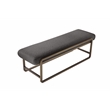 Cole Bench in Brass with Grey Boucle Cole Collection
