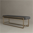 Cole Bench in Brass with Grey Boucle Cole Collection