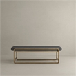 Cole Bench in Brass with Grey Boucle Cole Collection