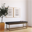 Cole Bench in Brass with Grey Boucle Cole Collection