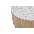 American Home Classic Dax Wood & Faux Marble Coffee Table in Ash/White