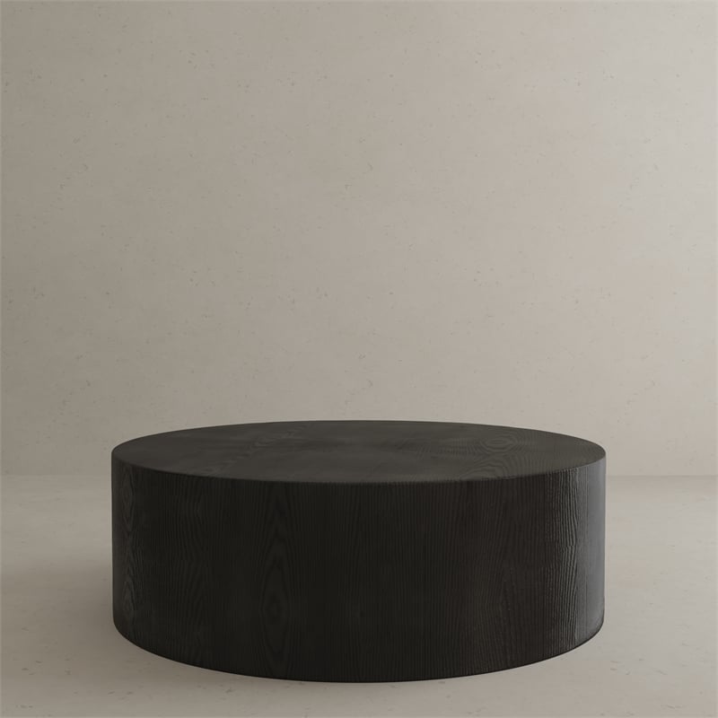 American Home Classic Dax Modern Solid Wood Coffee Table in Black