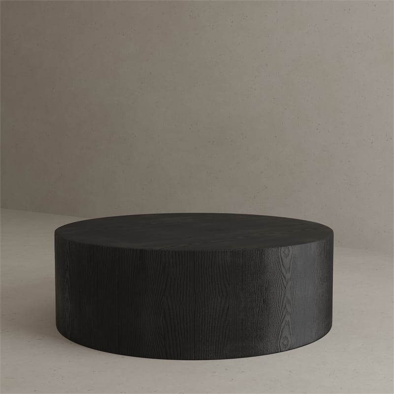 American Home Classic Dax Modern Solid Wood Coffee Table in Black
