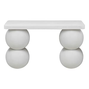 Dani Console Table Large in Ivory Concrete