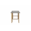 Brady Desk  Extra Small Brass with Tinted Glass