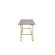 Brady Desk  Extra Small Gold with Tinted Glass