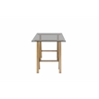 Brady Small Dining Table Brass with Tinted Glass