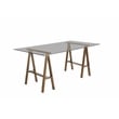 Brady Desk Brass with Tinted Glass