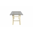 Brady Desk Gold with Tinted Glass