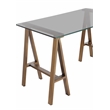 Brady Dining Table Extra Small Brass  with Tinted Glass