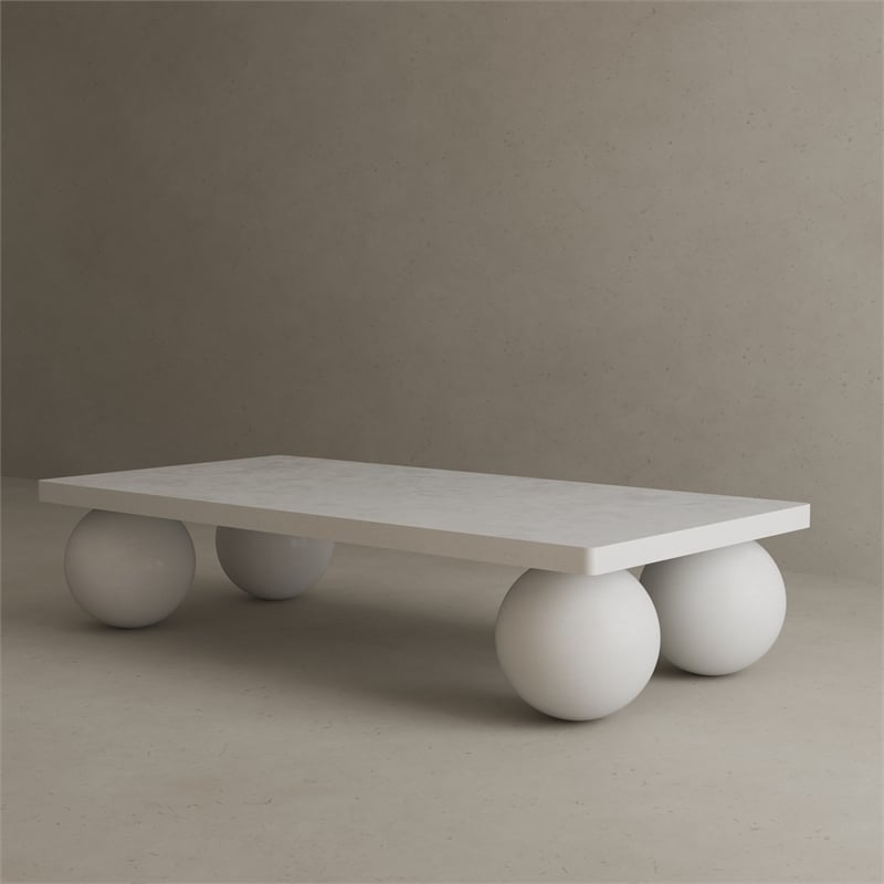 Dani Rectangle Coffee Table Large In Ivory