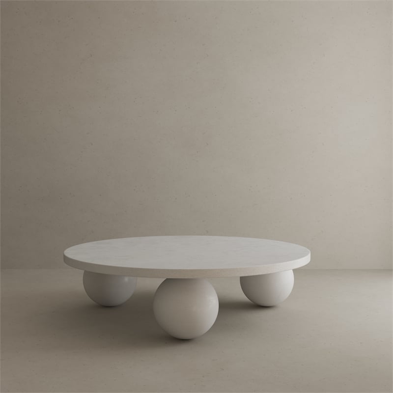 Dani Round Coffee Table Large In Ivory
