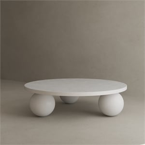 Dani Round Coffee Table Large In Ivory