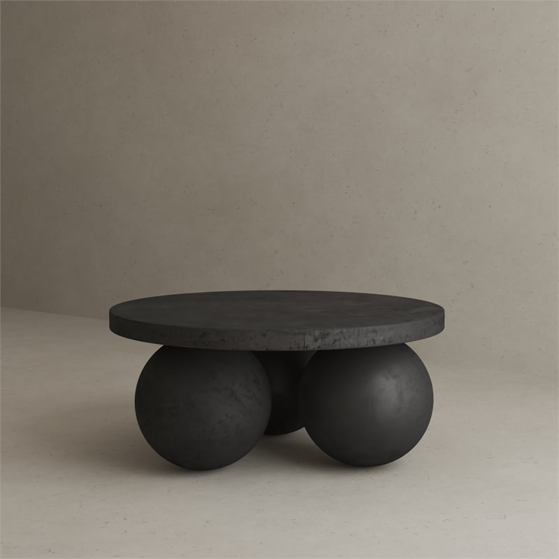 Dani Round Coffee Table Small In Black