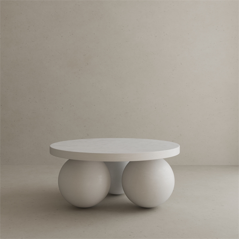 Dani Round Coffee Table Small In Ivory