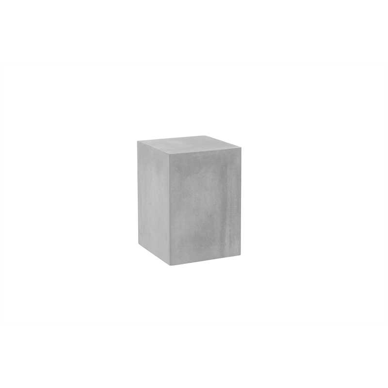 Sonny Square Pedestal Low in Light Grey Bev Collection Pedestal