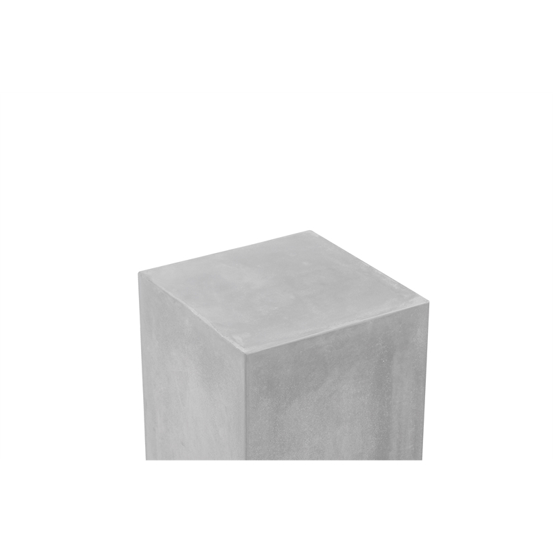 Sonny Square Pedestal Low in Light Grey Bev Collection Pedestal