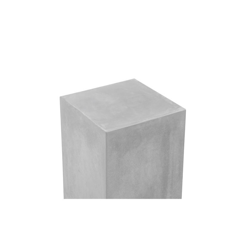 Sonny Square Pedestal Medium in Light Grey Bev Collection Pedestal