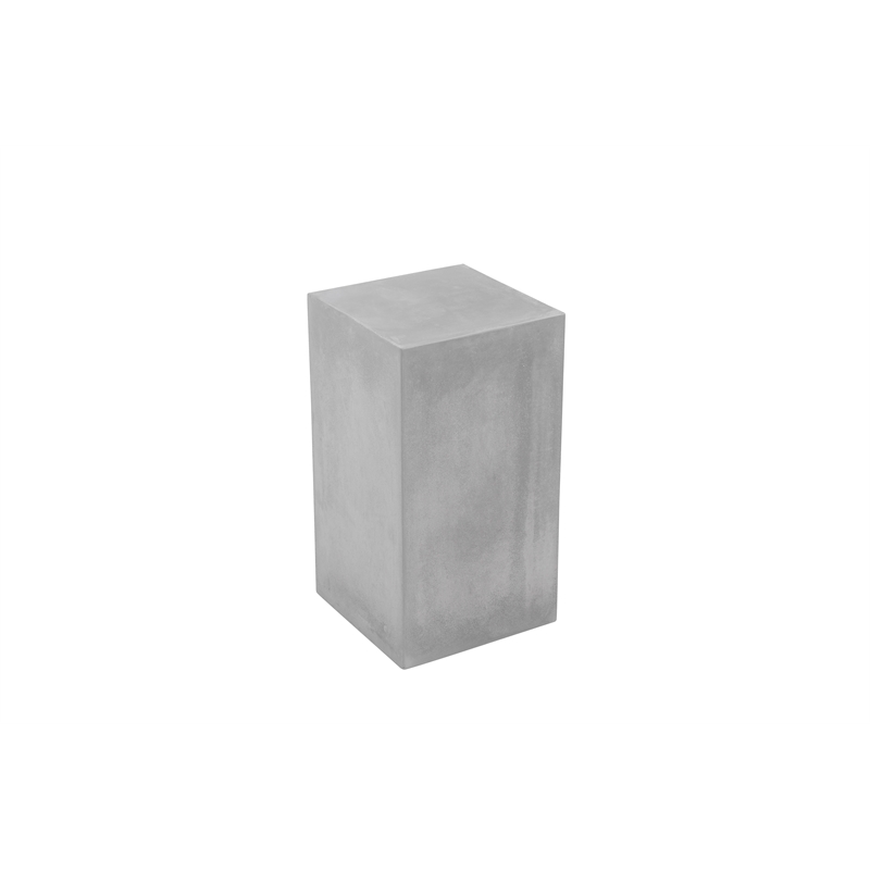 Sonny Square Pedestal Medium in Light Grey Bev Collection Pedestal