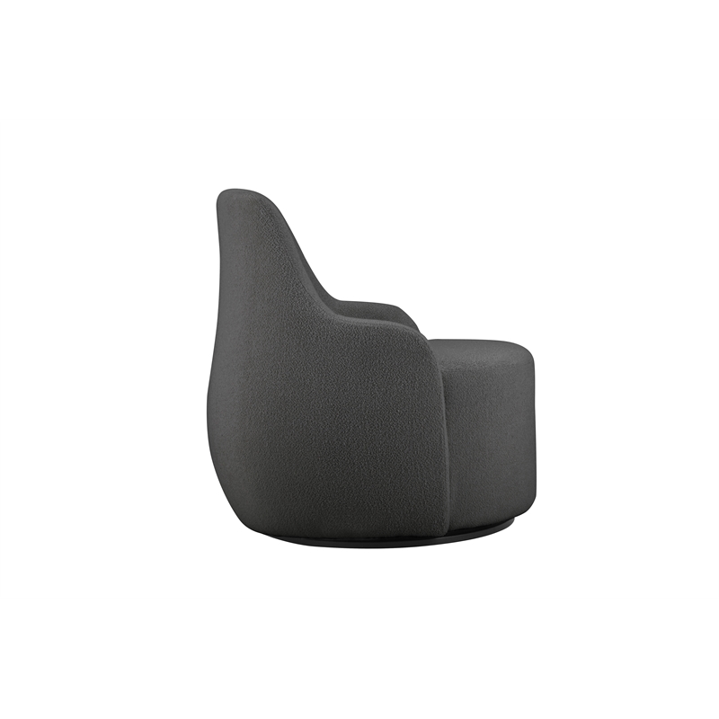 Dorian Swivel Chair in Grey Boucle Dorian Collection Accent Chair
