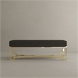 American Home Classic Sophia Bench in High Polish Gold/Black Boucle