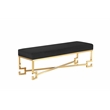 American Home Classic Sophia Bench in High Polish Gold/Black Boucle
