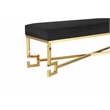 American Home Classic Sophia Bench in High Polish Gold/Black Boucle