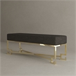 American Home Classic Sophia Bench in High Polish Gold/Black Boucle