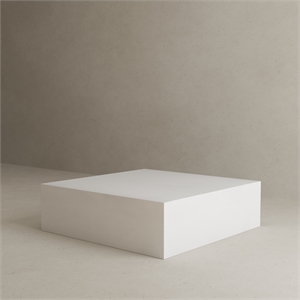 Ricky Coffee Table Large in Ivory Bev Collection Coffee Table