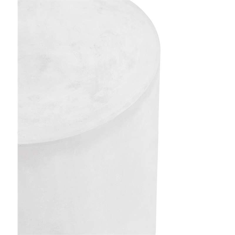 Thurman Side Table in Ivory Bev Collection Side Table