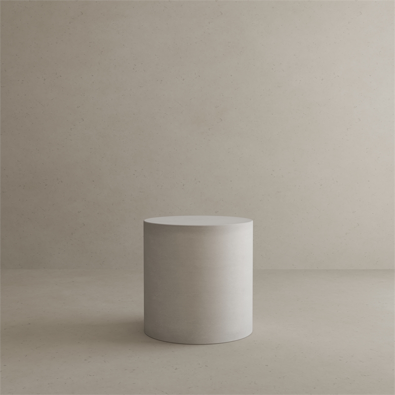 Thurman Side Table in Light Grey Bev Collection Side Table