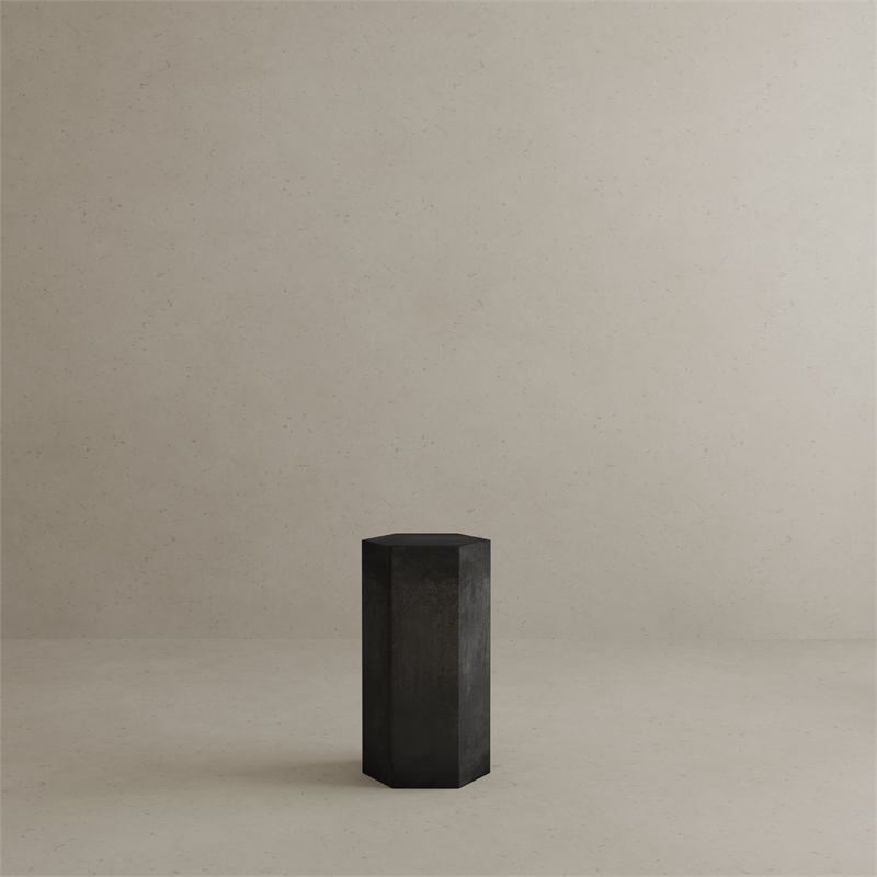 Tubbs Hexagon Pedestal Low in Black