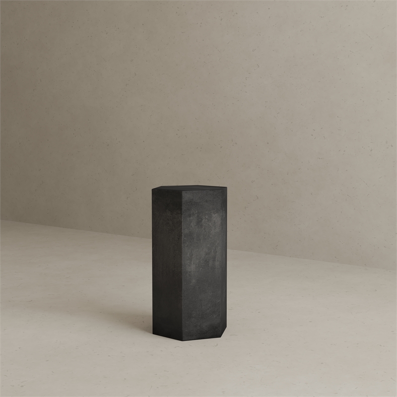Tubbs Hexagon Pedestal Low in Black