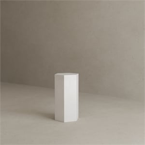 Tubbs Hexagon Pedestal Low in Ivory