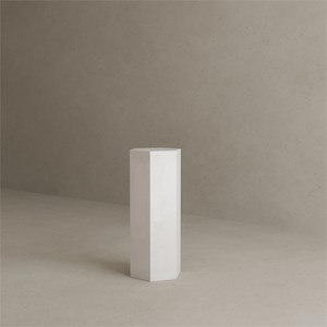 Tubbs Hexagon Pedestal Medium in Ivory