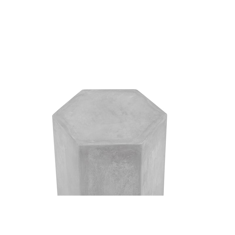 Tubbs Hexagon Pedestal Medium in Light Grey Bev Collection Pedestal