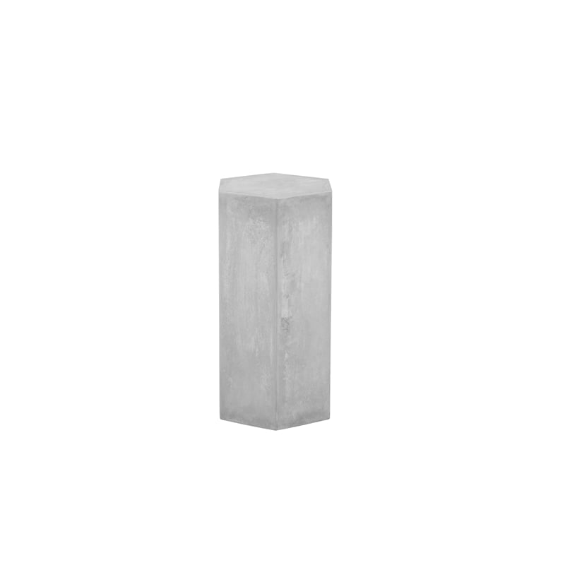 Tubbs Hexagon Pedestal Medium in Light Grey Bev Collection Pedestal