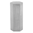 Tubbs Hexagon Pedestal Tall in Light Grey Bev Collection