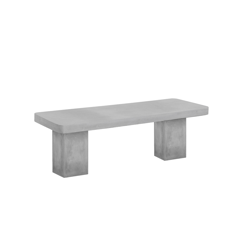 Ella Bench Large In Light Gray Concrete