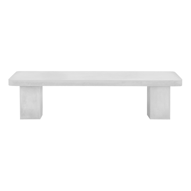 Ella Bench Extra Large In Ivory Concrete