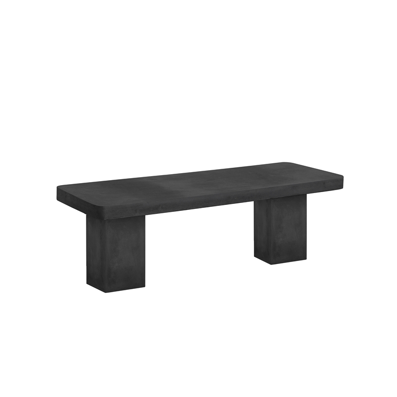 Ella Bench Large In Black Concrete