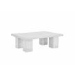 American Home Classic Ella Rectangle Coffee Table Medium In Ivory Concrete
