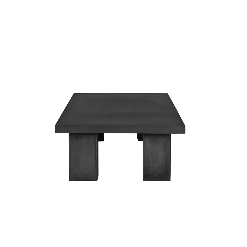 American Home Classic Ella Rectangle Coffee Table Large In Black Concrete