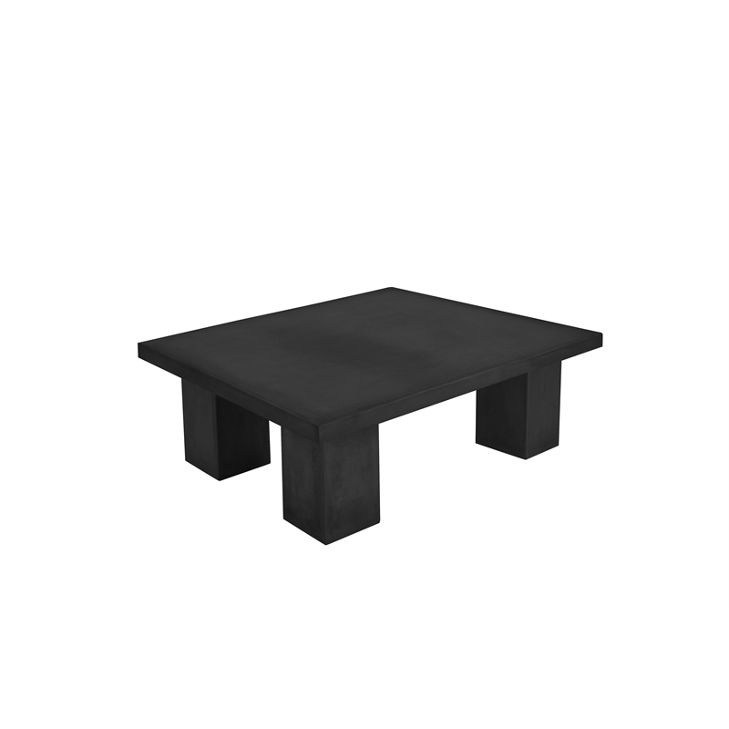 American Home Classic Ella Rectangle Coffee Table Medium In Black Concrete